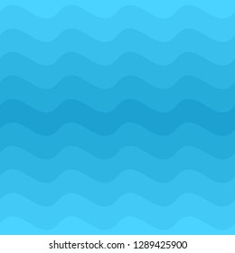 Seamless Background Wave Curve Blue Color