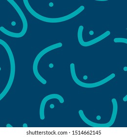 Seamless background with wave hand draw lines.