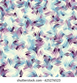 Seamless background. Wavy abstract diagonal pattern in lowpoly style.