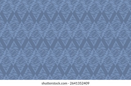 Seamless background with wavy line pattern in geometric shape. Stylish ornamental diamond shape texture