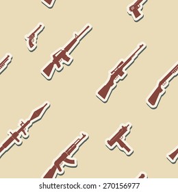 Seamless background with weapons and arms for your design