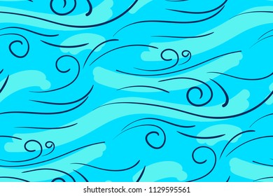 Seamless background with a whale. Children's texture for the fabric, textiles in pastel colors. Vector pattern on a transparent background.