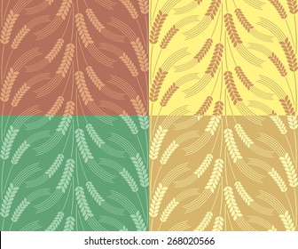 Seamless background with a wheat field.