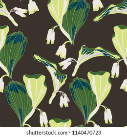 seamless background with white flower