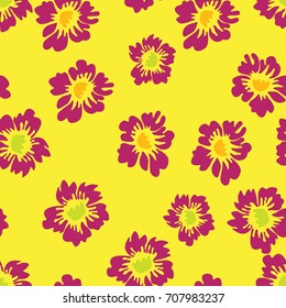 Seamless background with white flowers