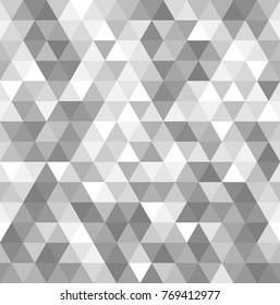 Seamless background with white and gray triangles. Abstract geometric pattern. Modern vector illustration.