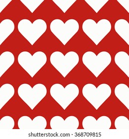 Seamless background with white hearts