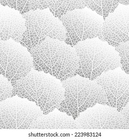 Seamless background with white leaves