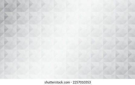 Seamless background with white and light gray triangles. Abstract geometric pattern. Modern vector illustration.