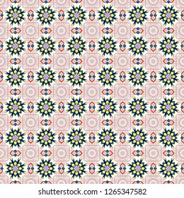 A seamless background. White, purple and blue texture. Wallpaper in the geometrical style. Abstract ornament. Graphic vector pattern.