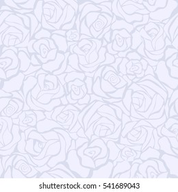 Seamless background with white roses