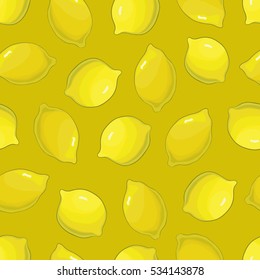 Seamless background with whole lemons