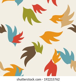seamless background: wing, feather, angel