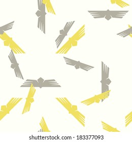 seamless background: wing, feather, bird