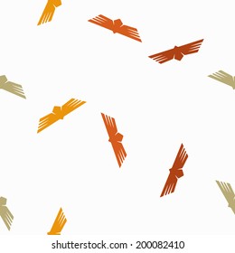 seamless background: wing, feather, bird