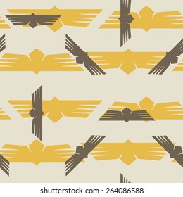 seamless background: wing, feather, bird