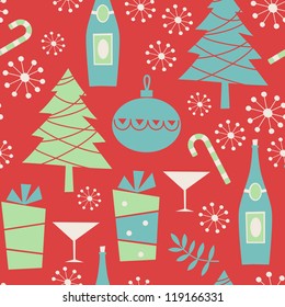 Seamless background for winter and christmas theme. Vector illustration.