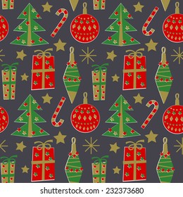 Seamless background for winter and christmas theme. Vector illustration. 