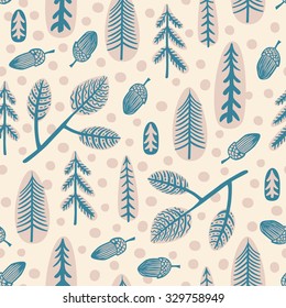 Seamless background for winter and christmas theme. Vector illustration.
