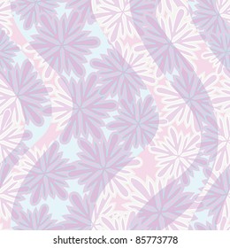 seamless background from winter snowflakes and waves. Frosty pattern.