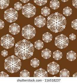 seamless background with winter snowflakes for your design