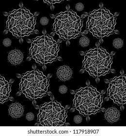 seamless background with winter snowflakes for your design