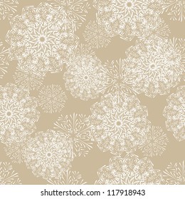 seamless background with winter snowflakes for your design