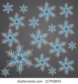 seamless background with winter snowflakes for your design