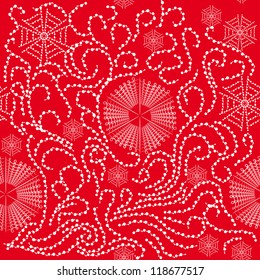 seamless background with winter snowflakes for your design
