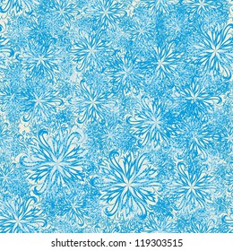 seamless background with winter snowflakes for your design