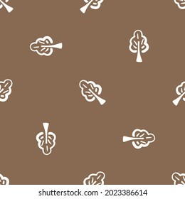 Seamless background winter tree gender neutral pattern. Whimsical minimal earthy 2 tone color. kids nursery wallpaper or boho cartoon fashion all over print.
