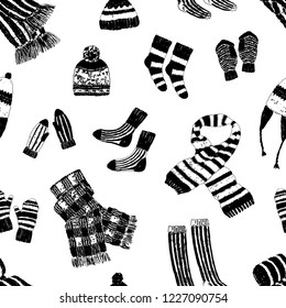 Seamless background of wool knitwear
