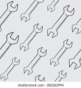 Seamless background wrench.