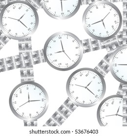 Seamless background with wrist watches