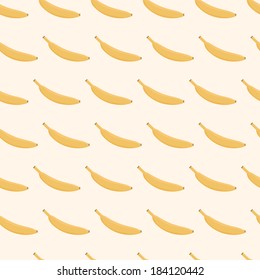 Seamless background with yellow bananas. Vector illustration.