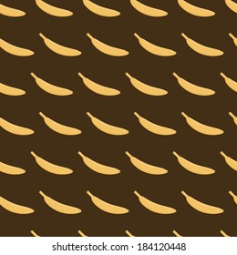 Seamless background with yellow bananas. Vector illustration.