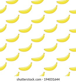 Seamless background with yellow bananas. Vector illustration. 