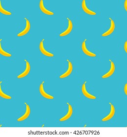 Seamless background with yellow bananas. Vector illustration