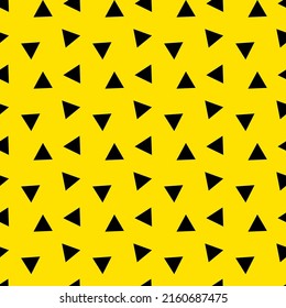 Seamless Background Yellow Black Triangle Pattern