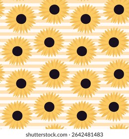 seamless background with yellow flowers