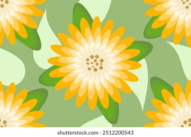 seamless background with yellow flowers, seamless patterns with floral design for decorative, wall, wallpaper, wrapping paper, fabric, silk, scarf, book, wall, backdrop and etc.