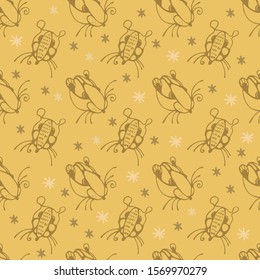 seamless background with yellow mice