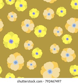 seamless background yellow pansies 