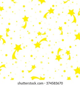 Seamless background with yellow  stars 