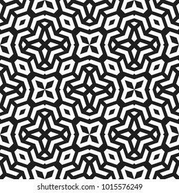 Seamless background for your designs. Modern vector black and white ornament. Geometric abstract pattern