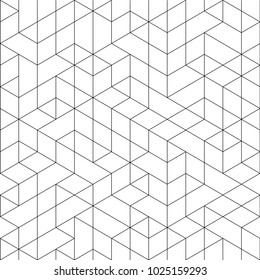 Seamless background for your designs. Modern vector ornament. Geometric abstract black and white pattern
