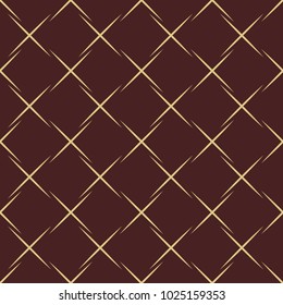 Seamless background for your designs. Modern vector ornament. Geometric abstract pattern with golden diagonal lines