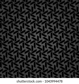Seamless background for your designs. Modern vector dark ornament. Geometric abstract pattern
