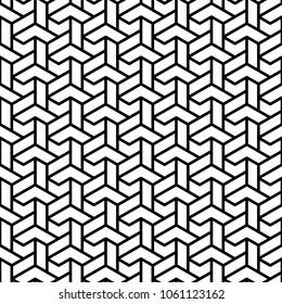 Seamless background for your designs. Modern vector black and white ornament. Geometric abstract pattern