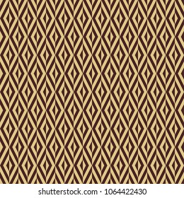 Seamless background for your designs. Modern vector brown and golden ornament. Geometric abstract pattern